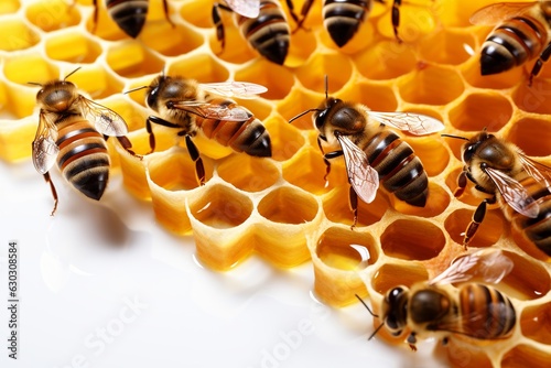 Honeybees on Honeycomb