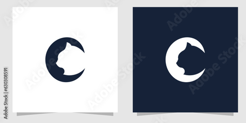 letter c with cat logo design