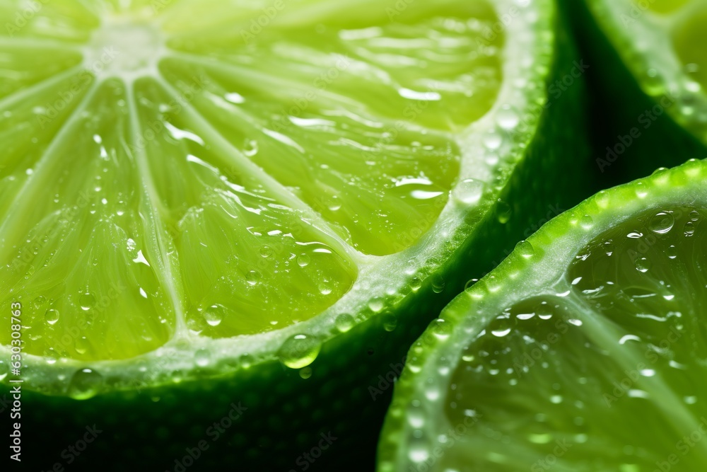 Green Lemon Slice Close-up Background Image Green Lemon Slice Close-up Background Image