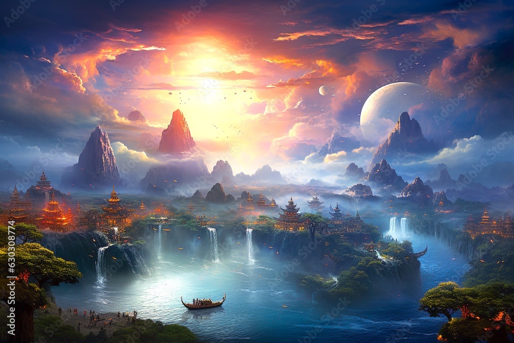 Φωτογραφία The Serene Beauty of the Celestial Court - Where Immortal Beings and Deities Reside in Taoist Heaven