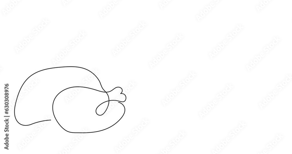 Turkey bird one line art animation, poultry continuous contour self-drawing motion,hand-drawn Thanksgiving Day traditional food,festive video,4k movie Turkey bird one line art animation, poultry continuous contour self-drawing motion,hand-drawn Thanksgiving Day traditional food,festive video,4k movie