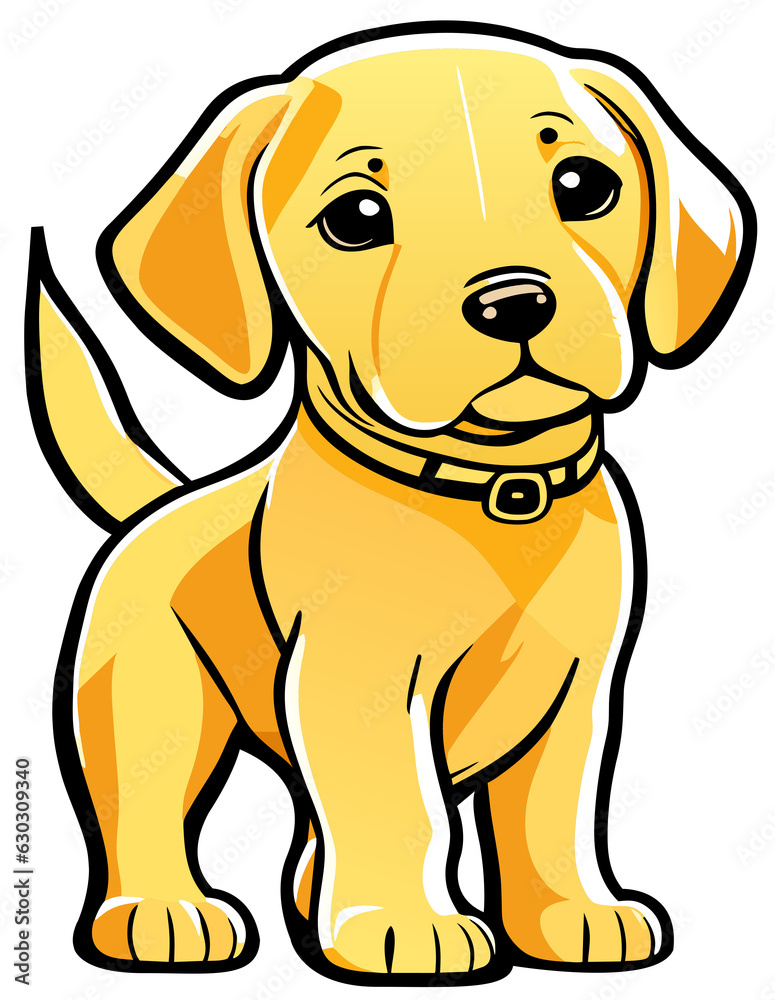 labrador dog cartoon
