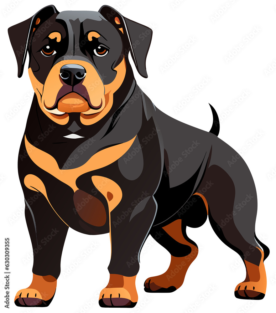 Fototapeta premium rottweiler cartoon