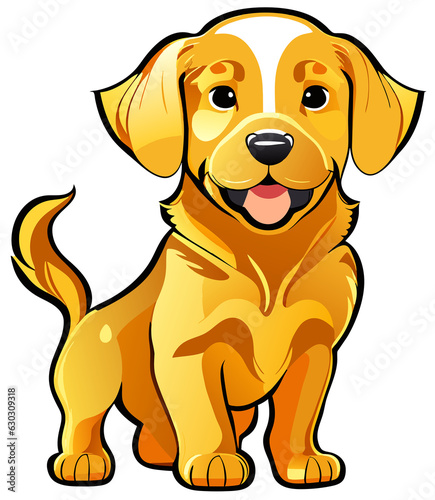 golden retriever cartoon1