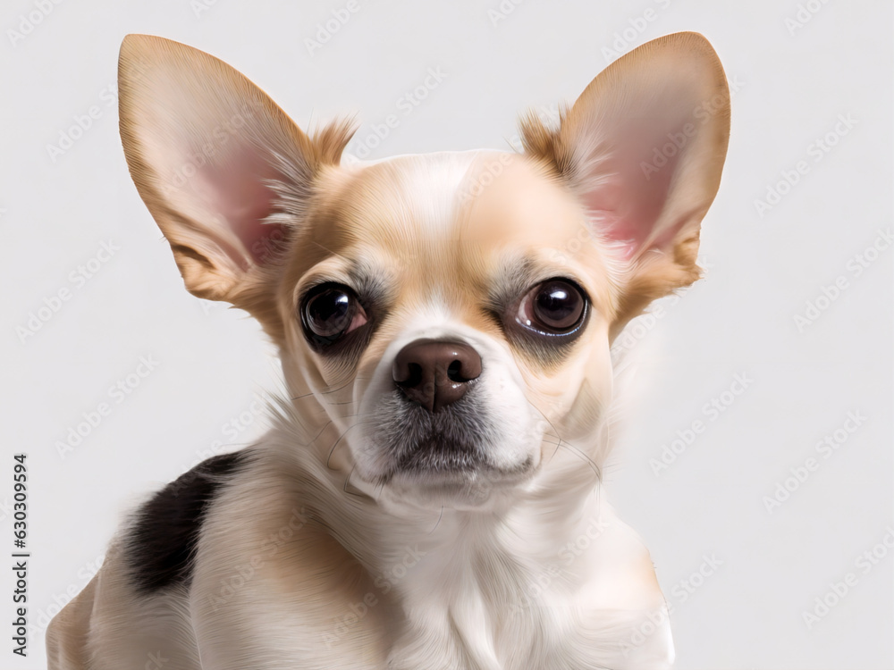 chihuahua puppy on white