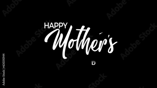 text animation ink drop effect mother's day gold style