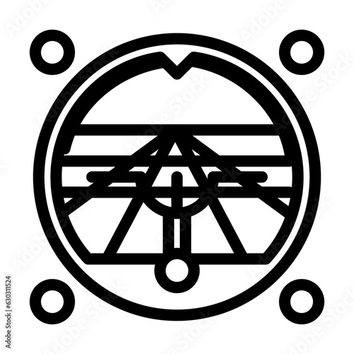 aircraft instrumentation aeronautical engineer line icon vector. aircraft instrumentation aeronautical engineer sign. isolated contour symbol black illustration