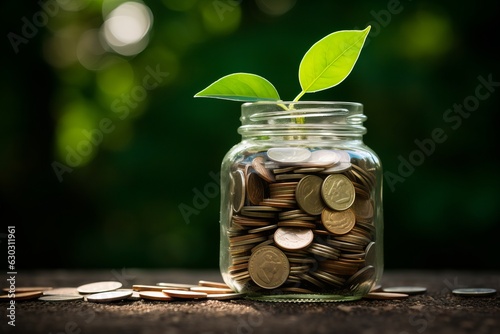 coins in jar