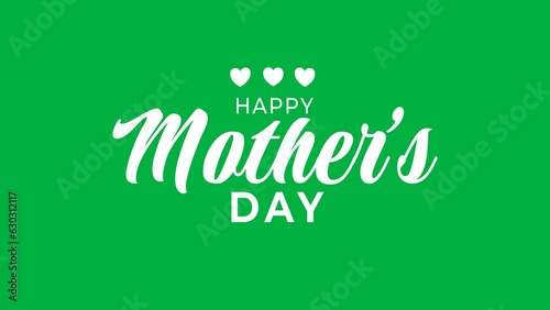 text animation ink drop effect mother's day green screen style 