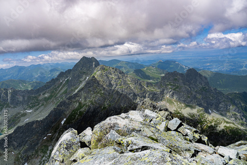 Obraz na płótnie view of the Świnica from Granaty w salonie