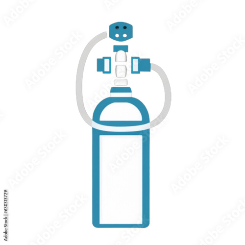 Scuba Tank - Cylindrical Tank with Regulator