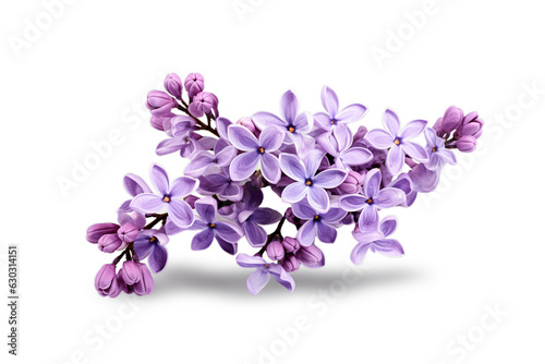 Photographie Isolated lilac flowerson white background