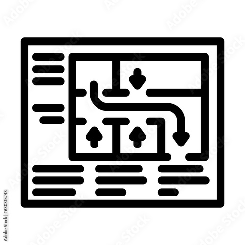 safety plan emergency line icon vector. safety plan emergency sign. isolated contour symbol black illustration