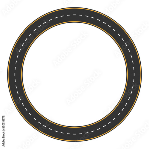 circle road topview vector png