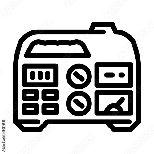 portable power generator line icon vector. portable power generator sign. isolated contour symbol black illustration