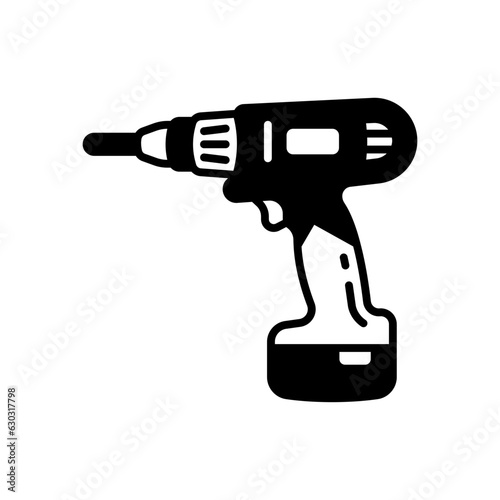 Power Drill icon in vector. Logotype