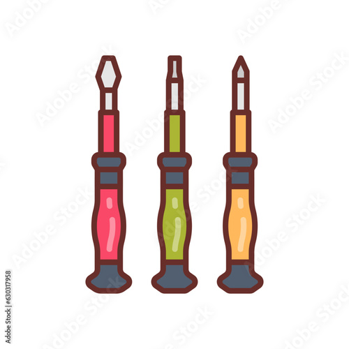 Screwdriver Set icon in vector. Logotype