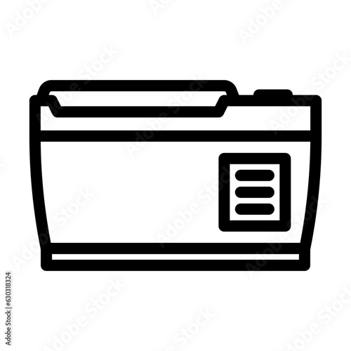 portable fridge glamping line icon vector. portable fridge glamping sign. isolated contour symbol black illustration