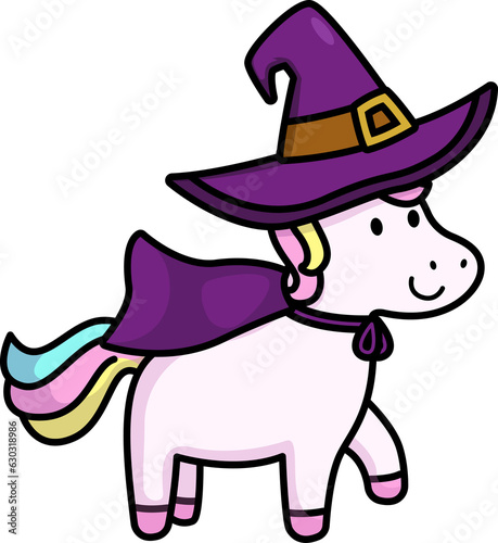 unicorn halloween decorative element