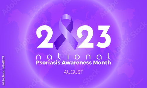 2023 Concept National Psoriasis Awareness Month vector design illustration. psoriasis disease concept for allergy, illness or medical emergency