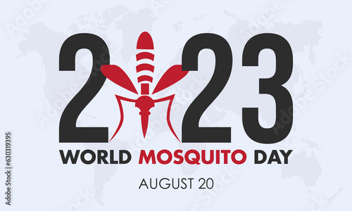 2023 Concept World Mosquito Day vector design illustration. Dengue health prevention concept for protection, infection or medical emergency