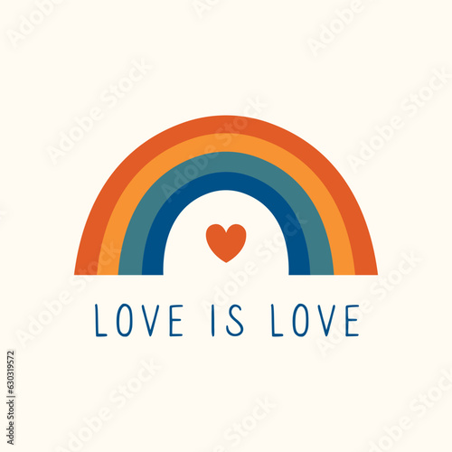 Rainbow and text 