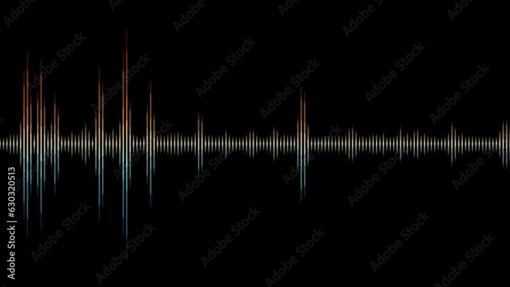 Red and Blue audio spectrum visualisation