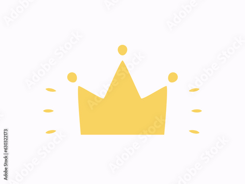 Simple crown icon. Clipart image isolated on white background