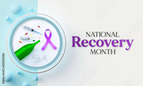 Fotografia Recovery month is observed every year during September to educate the public about substance abuse treatments and mental health services