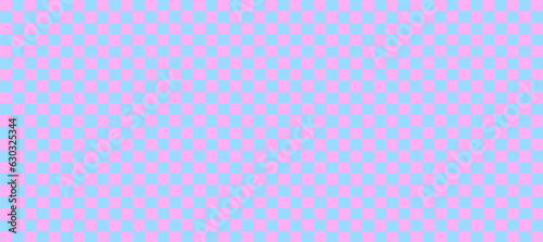 Aesthetics cute retro groovy  checkerboard, gingham, plaid, checkers pattern background illustration