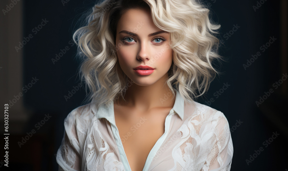 Beautiful blonde woman. Fashion portrait Beautiful blonde woman. Fashion portrait