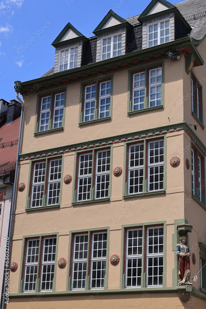 Historisches Bauwerk in der Altstadt von Villingen, einem Stadtteil von Villingen-Schwenningen in Baden-Württemberg