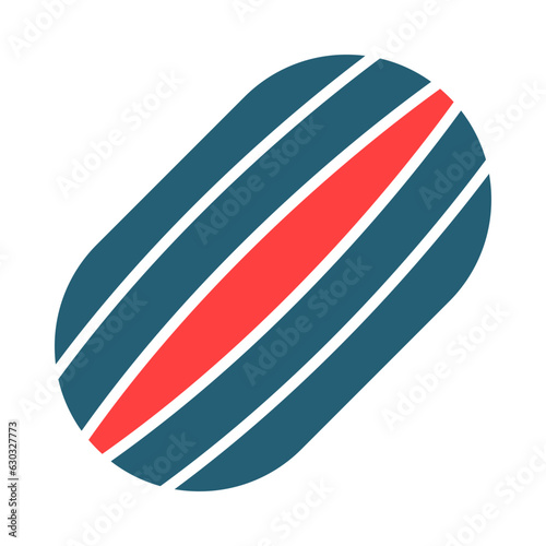 Ash Gourd Glyph Two Color Icon Design