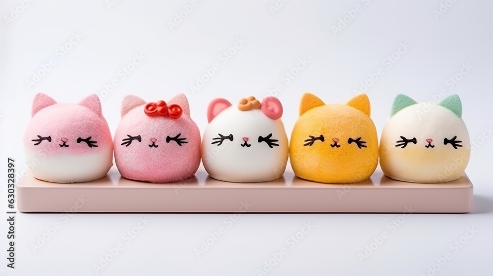 delicious cute cat mochi ready to serve delicious cute cat mochi ready to serve