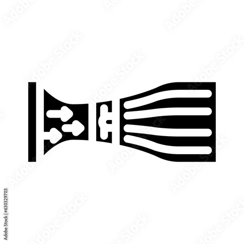 wind tunnel aeronautical engineer glyph icon vector. wind tunnel aeronautical engineer sign. isolated symbol illustration