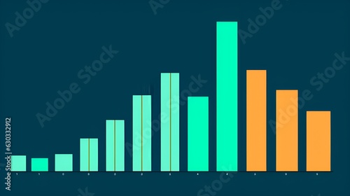 Increasing Graph Multiple Colors, charts climbing, increasing profits, Bar Graph, [Generative AI] 