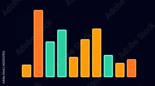 Increasing Graph Multiple Colors  charts climbing  increasing profits  Bar Graph   Generative AI  