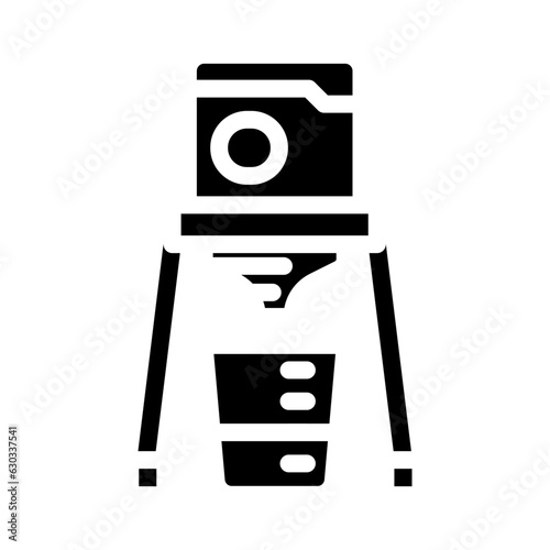 portable espresso maker glamping glyph icon vector. portable espresso maker glamping sign. isolated symbol illustration