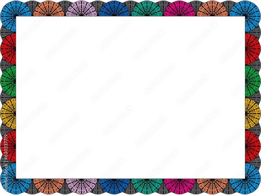 Border graphics for cover design, certificate design, project work ...