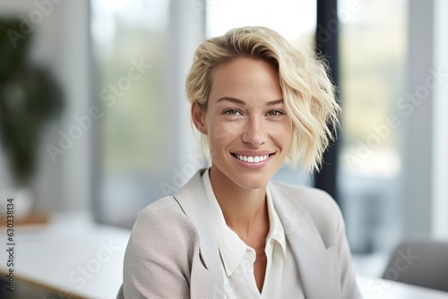 business meeting businesswoman woman office portrait entrepreneur smart confident happy smiling businessperson startup creative start up generative ai