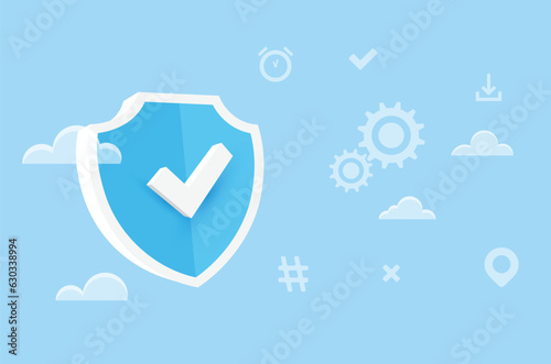 Personal data protection, security icon, encryption icon design. Vector illustration. 