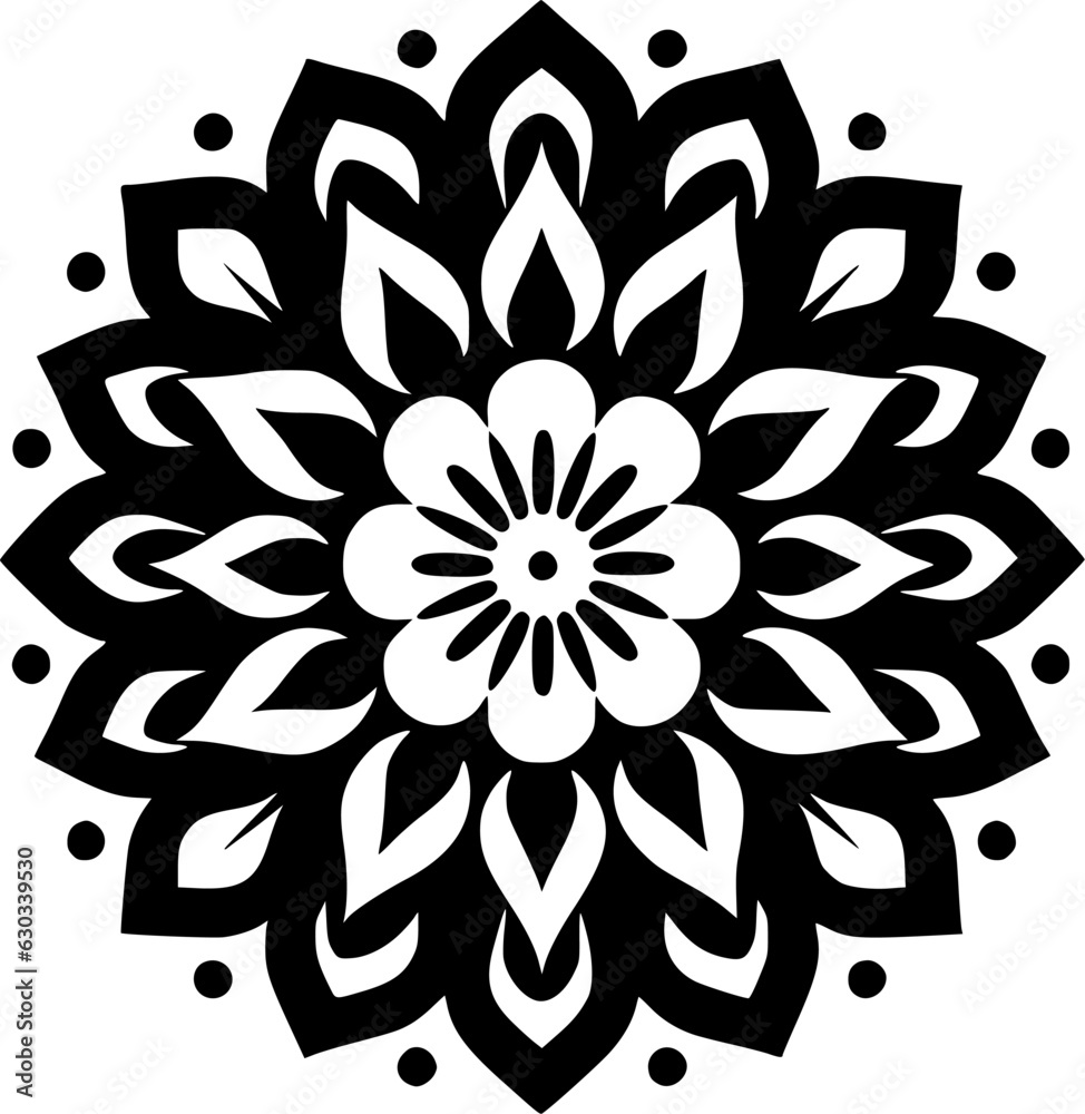 Mandala | Black and White Vector illustration Mandala | Black and White Vector illustration