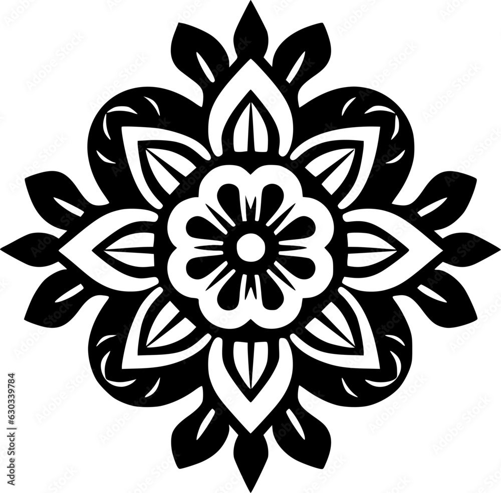 Mandala | Black and White Vector illustration Mandala | Black and White Vector illustration