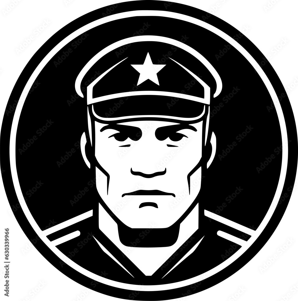 Military | Black and White Vector illustration Military | Black and White Vector illustration