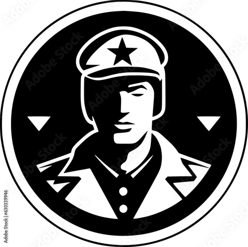 Military - Minimalist and Flat Logo - Vector illustration