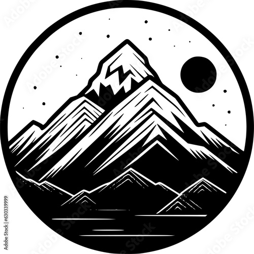 Mountain Range - Minimalist and Flat Logo - Vector illustration