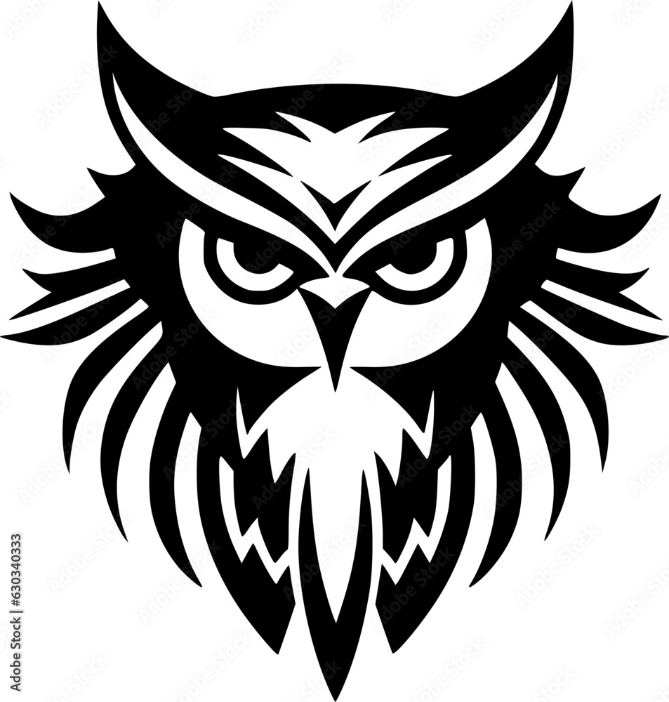 Owl - Minimalist and Flat Logo - Vector illustration