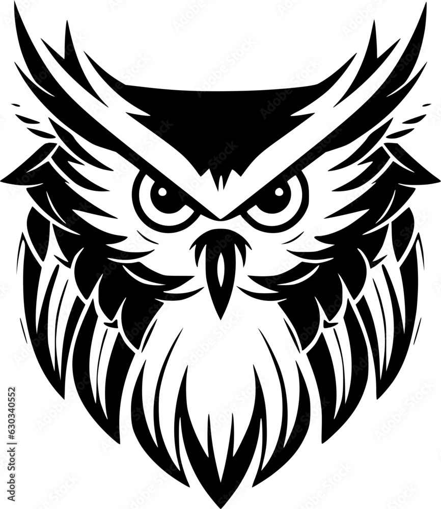 Obraz premium Owl - Minimalist and Flat Logo - Vector illustration