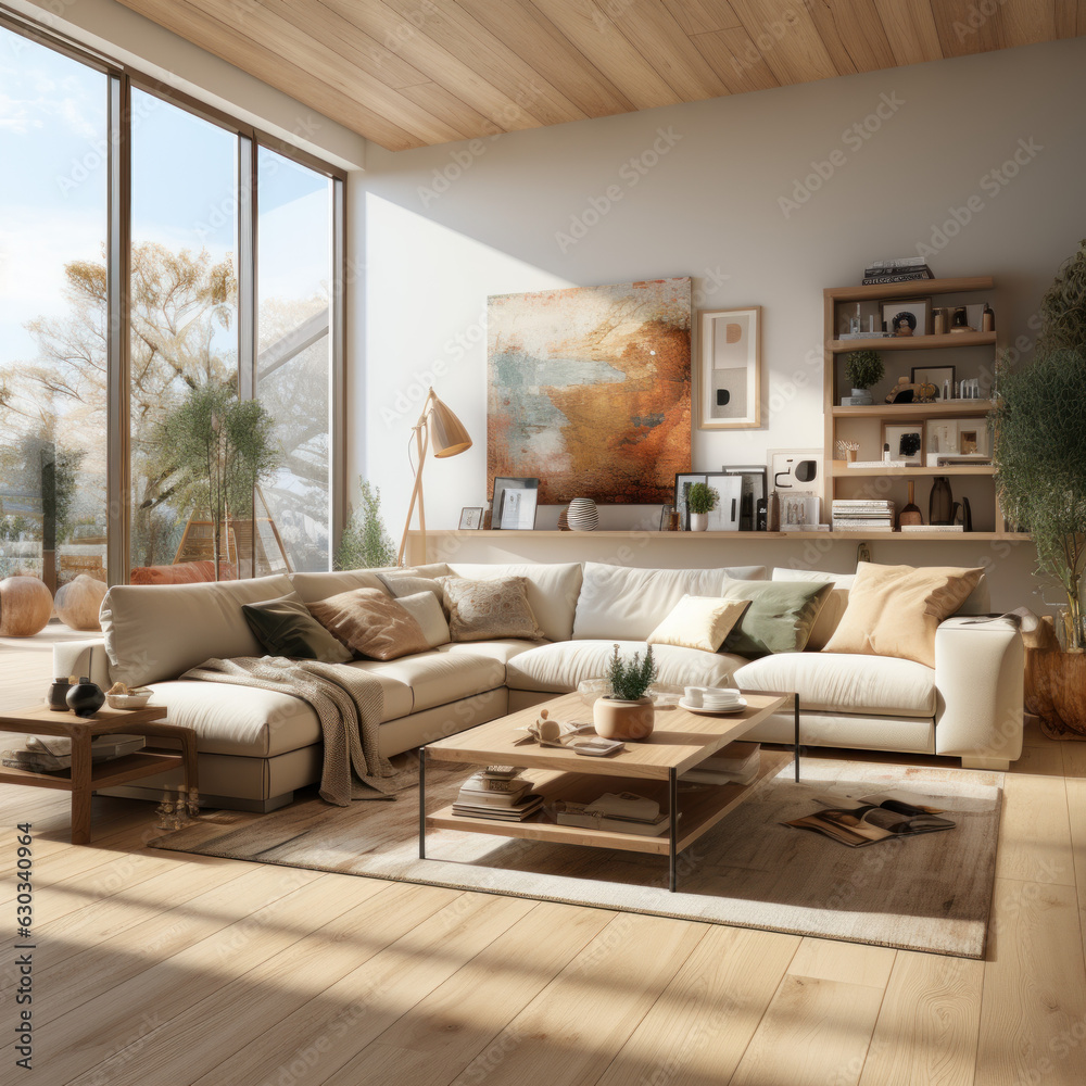 Fototapeta premium Modern living room interior 