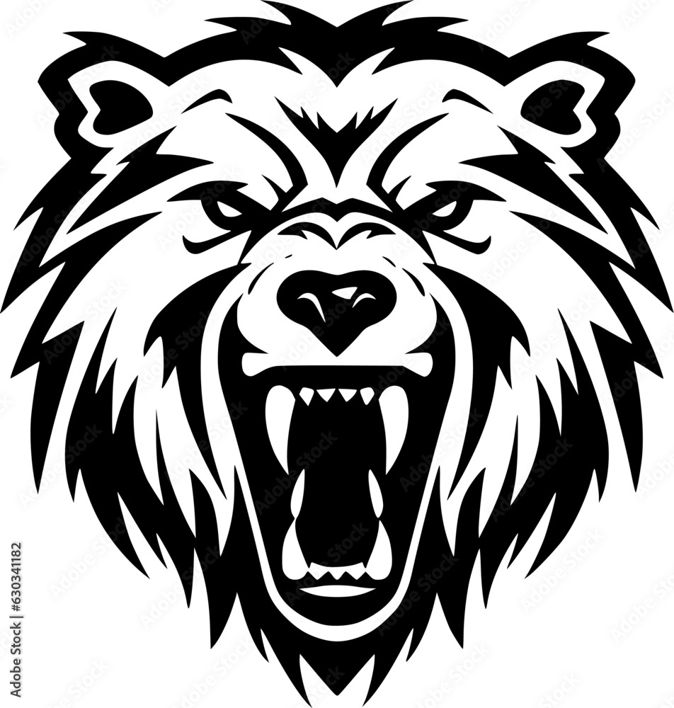Bear | Black and White Vector illustration Bear | Black and White Vector illustration